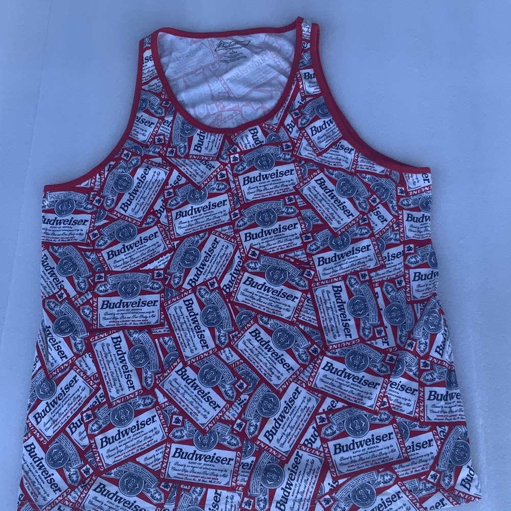 Budweiser Red & White All-Over Logo Tank